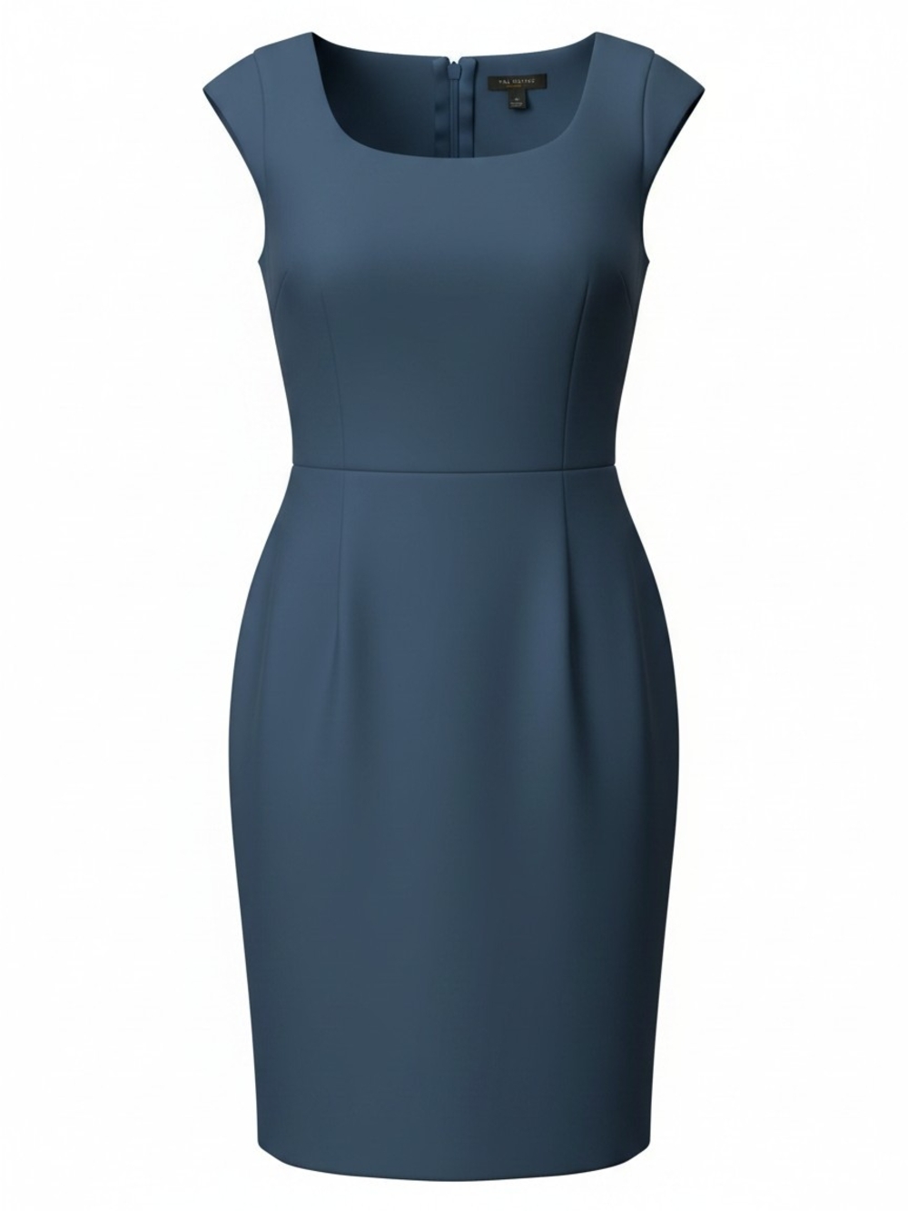 Ann Taylor Slate Navy Blue Cap-Sleeve Sheath Dress 4P